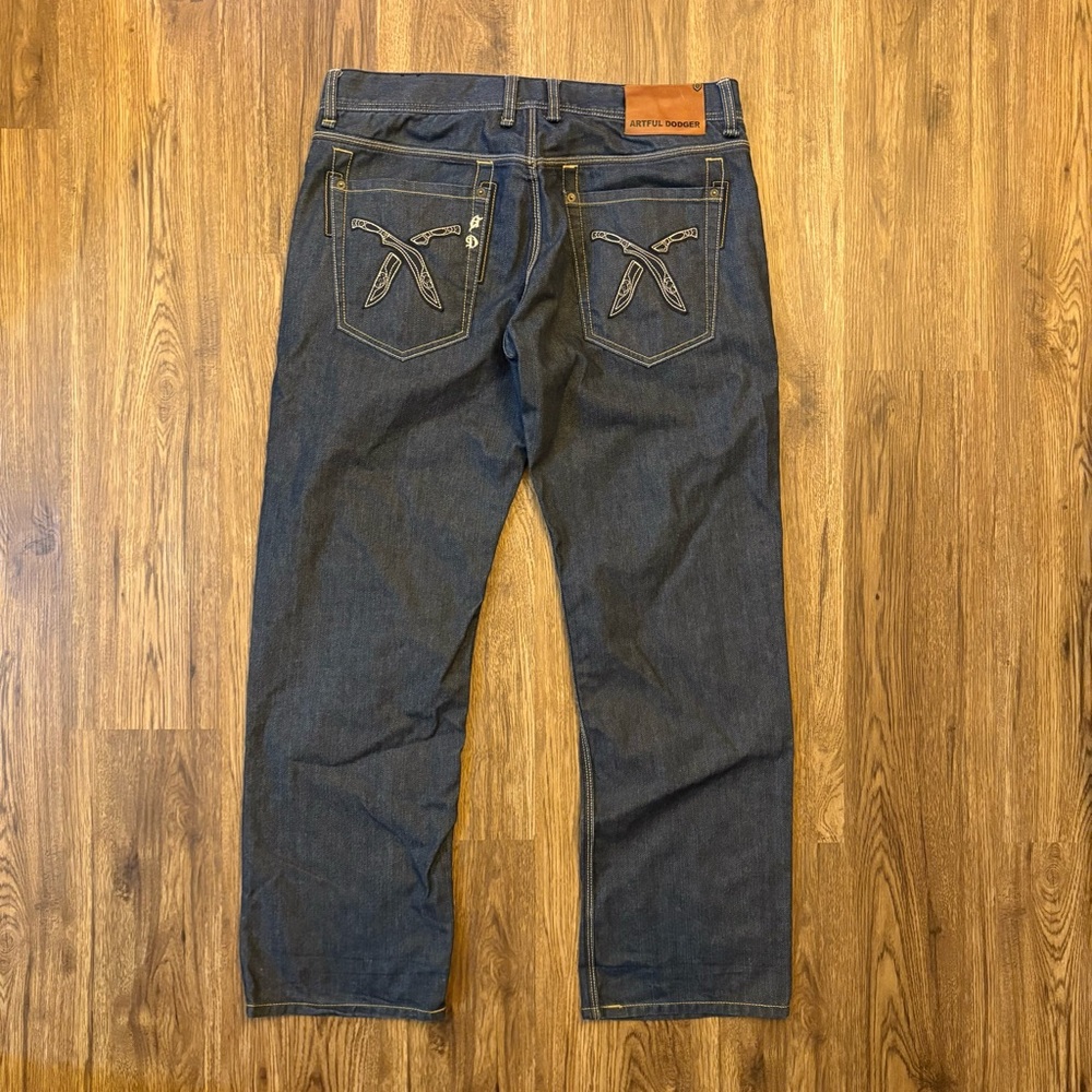 Artful Dodger Y2K Baggy Jeans with Knife Embroidery